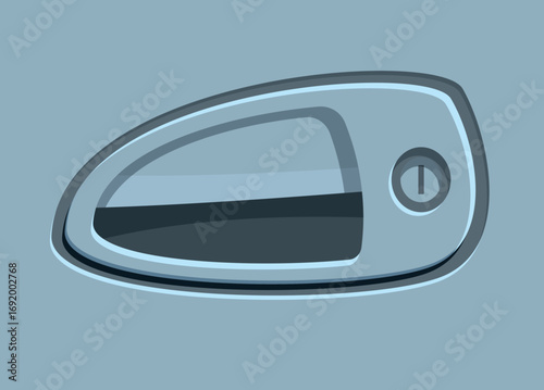 Sleek car door handle featuring a keyhole, ensuring security and access control