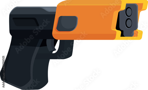 Electroshock weapon emitting high voltage pulses for self defense, ensuring personal safety in dangerous situations