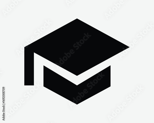 Graduation Hat Icon graphic symbol college university high school graduate cap study education academy achievement bachelor degree diploma ceremony