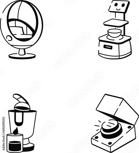  Pack of Hand Drawn Smart Tech Icons 