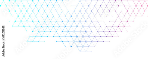 Modern health care or medical background design. Health care innovation concept. Horizontal header web banner. Abstract geometric background with hexagon shapes for medicine, science, chemistry.