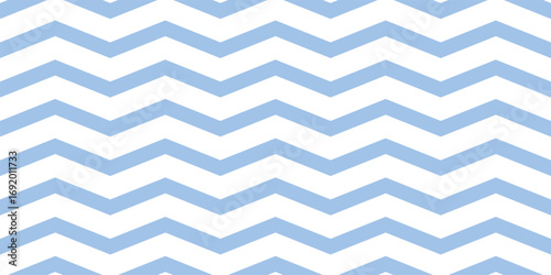 Blue chevron background. Seamless zigzag stripes with soft pastel colors for baby design, nursery decoration, scrapbook or textile print. Minimal geometric vector illustration.