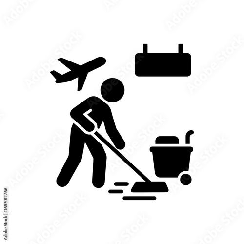 Airport Cleaning Service Icon