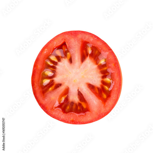 tomato slice isolated on white background