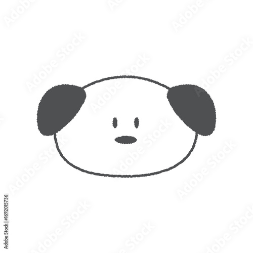 干支の手描き風アイコン【戌 犬】