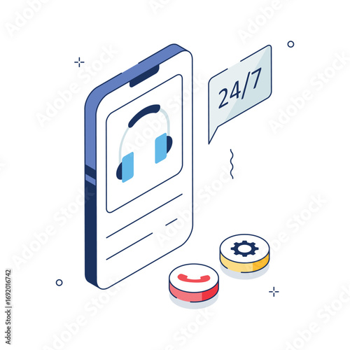 Customer service support illustration for shopping help and online assistance