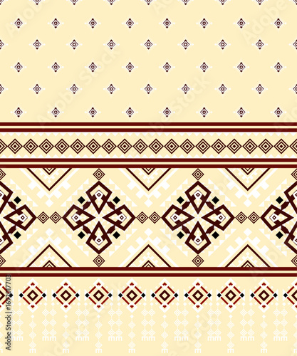 Southwest Native seamless pattern ethnic tribal Aztec geometric Navajo Native American fabric colorful design vector for textile print
