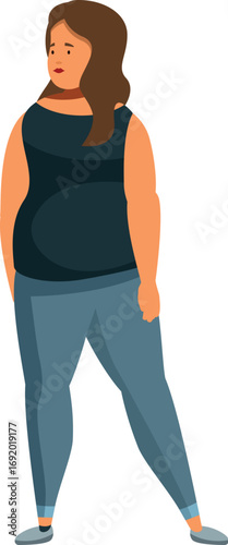 Body positive plus size woman promoting self acceptance and challenging beauty standards