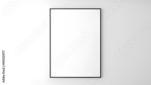 Blank frame art display minimalist studio wall decor clean environment contemporary design concept