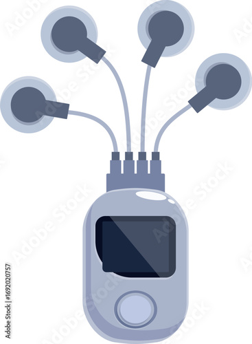 Portable muscle stimulator providing transcutaneous electrical nerve stimulation for pain management and physical therapy