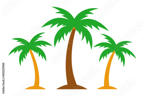 palm trees on a white background