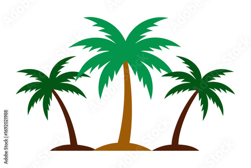palm trees on a white background