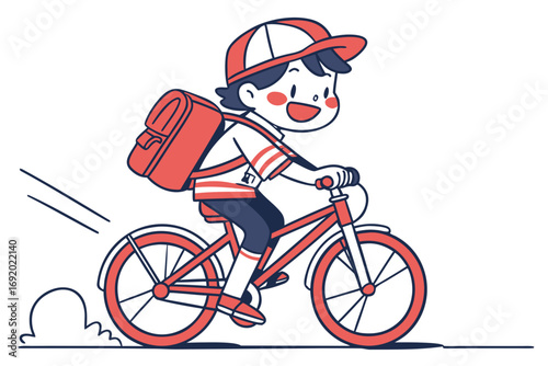 boy riding a bike