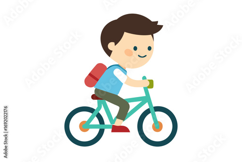 boy riding a bike