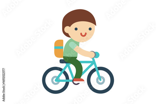 boy riding a bike