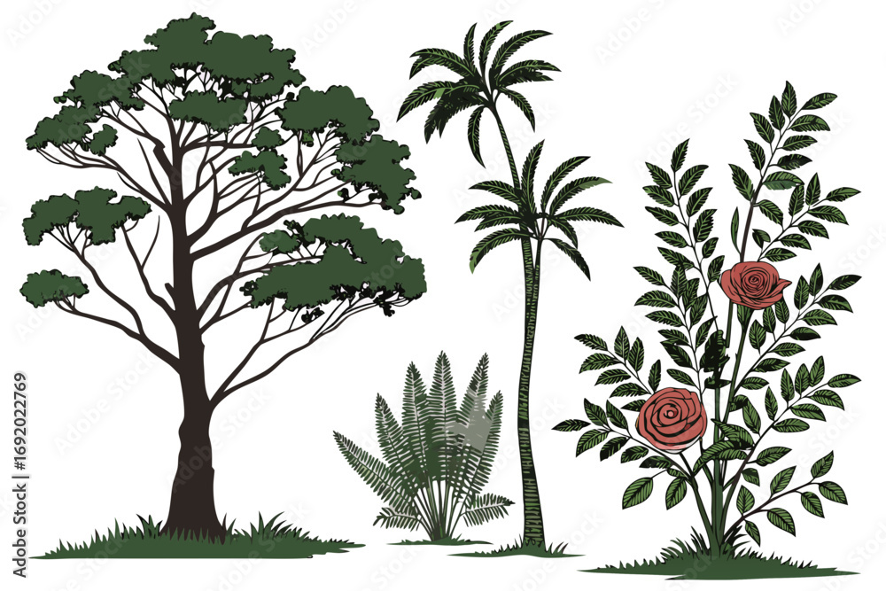 Fototapeta premium set of trees