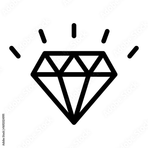 diamond Line Icon