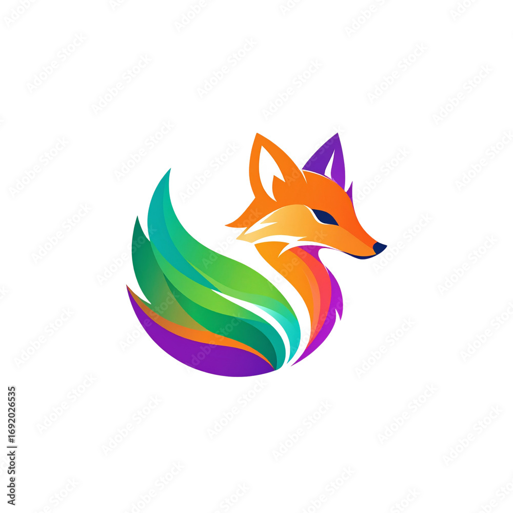 Obraz premium Cute animal vector cartoon icon with a fox, wolf, and cat
