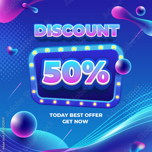 Discount sale banner template