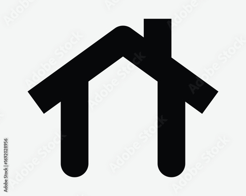 Housing Icon Black Home House Sign Residential Property Real Estate Bungalow Residence Roof Hut Neighborhood Structure shelter Homepage Graphic Symbol