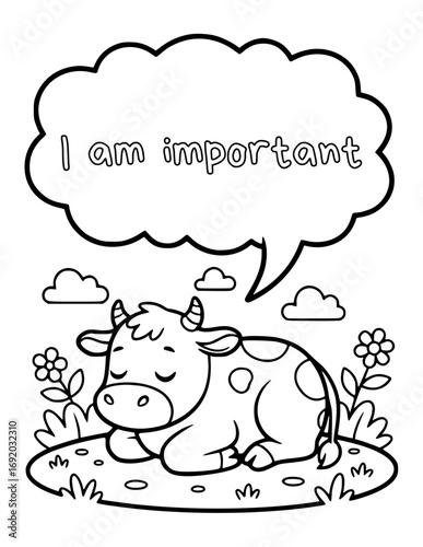 Animal coloring pages with positive affirmations for kids