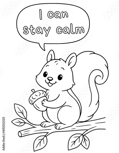 Animal coloring pages with positive affirmations for kids