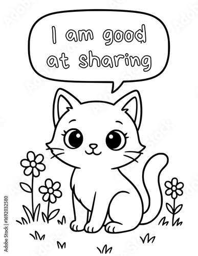 Animal coloring pages with positive affirmations for kids