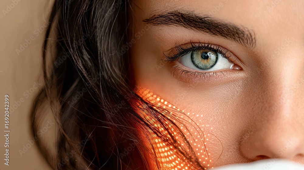 Fototapeta premium Facial Rejuvenation and Radiofrequency Treatment for Enhanced Skin Complexion at Medical Spa
