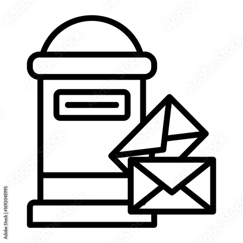 postbox Line Icon
