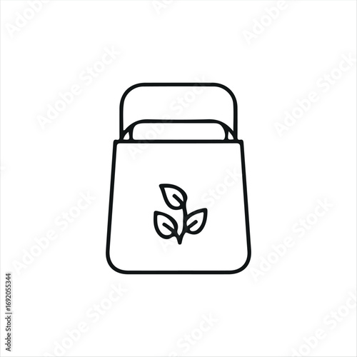 A clean and modern reusable bag icon, designed with a minimal look. Easy to recognize and suitable for apps, websites, packaging, or eco-friendly branding projects