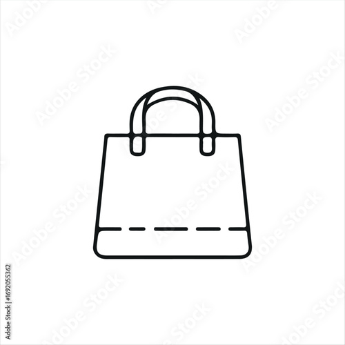 A clean and modern reusable bag icon, designed with a minimal look. Easy to recognize and suitable for apps, websites, packaging, or eco-friendly branding projects