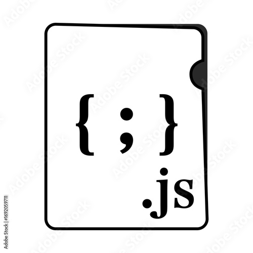 JSファイル形式 コードファイル モノクロ〜JS file format code file monochrome〜