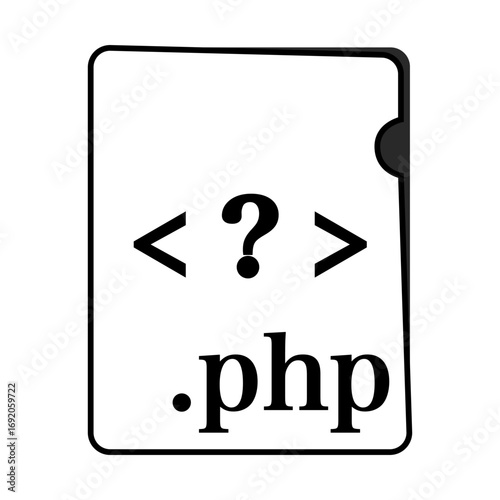 PHPファイル形式 コードファイル モノクロ〜PHP file format code file monochrome〜