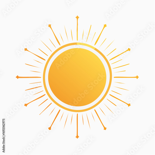 Golden Sunburst Design A Simple and Elegant Graphic for Various Applications