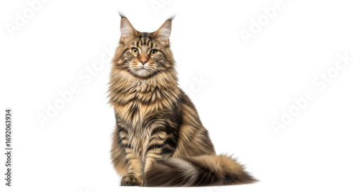 Majestic maine coon cat portrait