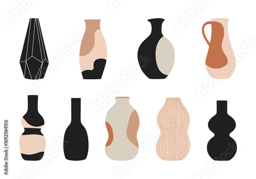 Collection of modern artistic ceramic vase designs for home decor and interior styling