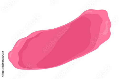 Bubble gum splash. Cartoon chewy sweet candy. Stains and sticky stretchy form. Children bubblegum. Vector illustration