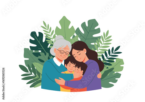 Generations embracing happiness love togetherness family bonds growing life cherishing moments warmth connection support growth