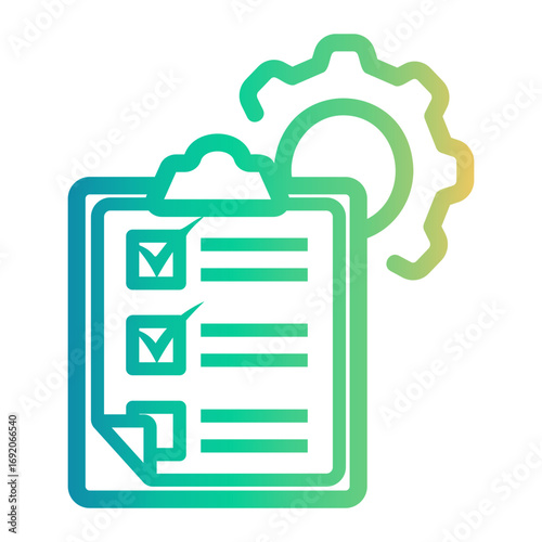 checklist Line Gradient Icon