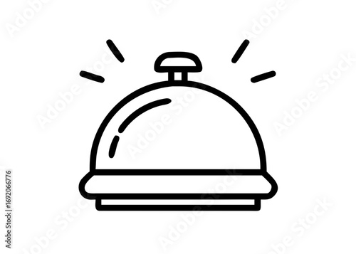 vector illustration of a service bell