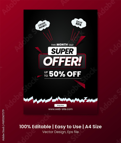 A4 size promotional poster design