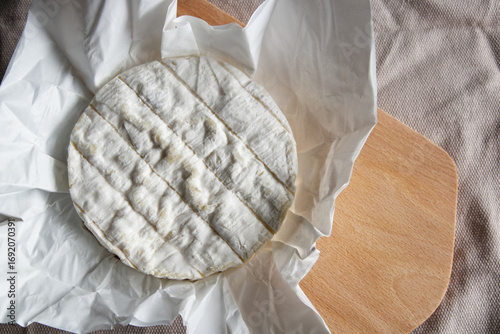Camembert cheese, a soft and creamy cheese of French origin