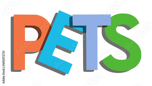 Colorful Pets Word Art Fun Design for Animal Lovers