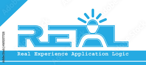 REAL Logo Concept, Real Experience Application Logic