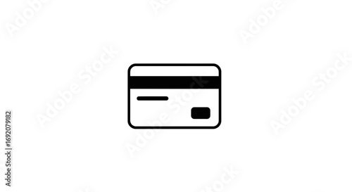 Modern Isolated Credit Card Icon for Online Banking and Financial Transactions