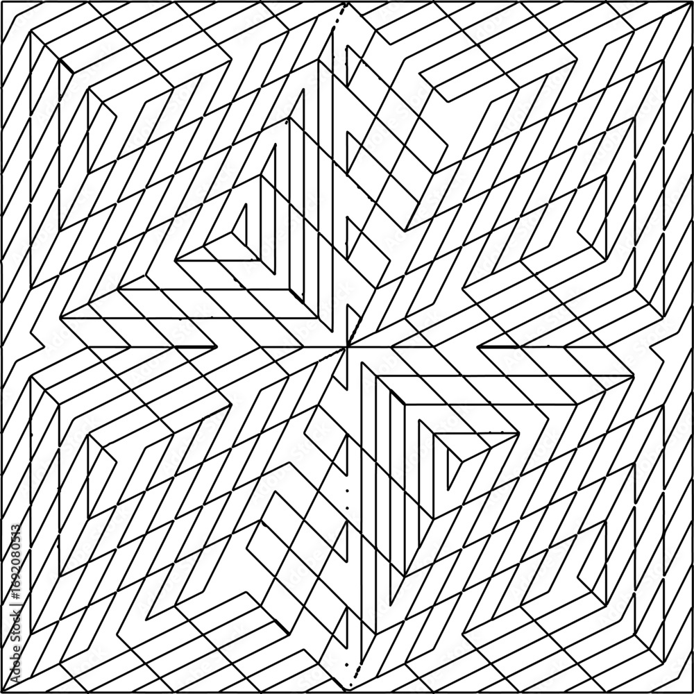 Fototapeta premium Linear pattern. Digital design.Black and white pattern for web page, textures, card, poster, fabric, textile. Linear Wallpaper Image. Repeating ornament.