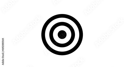 Simple target icon on a white background representing aim and precision