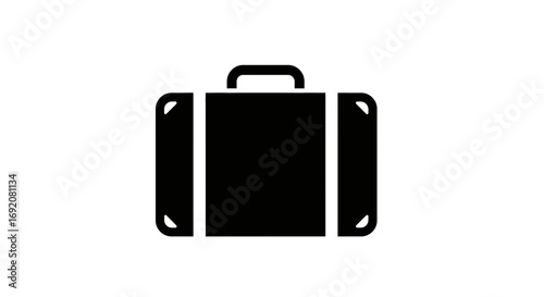 Suitcase icon representing travel, business trip and vacation simplicity