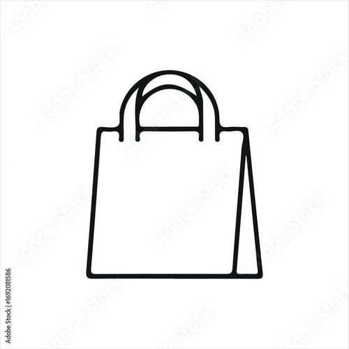 An eco-friendly reusable bag icon with a bold and simple design. Perfect for representing sustainability, zero waste lifestyle, or plastic-free shopping in digital and print media