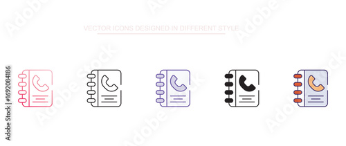 Contacts icon design with white background stock illustration